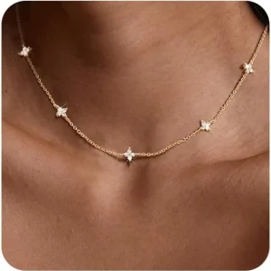 Gold Clover Heart Pearl Jewelry